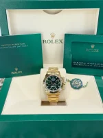 Rolex Cosmograph Daytona Oyster Yellow Gold Green Dial 116508-0013 Replica - Image 2
