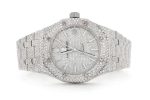 ICED OUT AP ROYAL OAK 41MM STAINLESS STEEL FULL MOISSANITE STUDDED WATCH