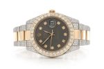 CHEAPEST ICED OUT ROLEX DATEJUST II 41MM TWO TONE AUTOMATIC STAINLESS STEEL WATCH 15.00CT