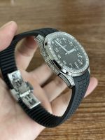Replica Patek Philippe Aquanaut 5267 200A 001 Black Dial Diamond Bezel Watch - Image 7