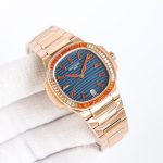 Patek Philippe Nautilus Ladies Rose Gold Blue Dial 7118 35.2mm - Image 4