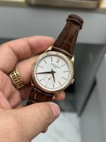 Patek Philippe Calatrava Small Seconds White Dial Leather Strap 6119R 001 Watch - Image 4