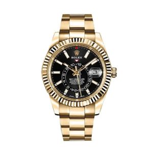 Rolex Sky-Dweller Gold 42 mm Black Index Dial Oyster Bracelet