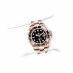Rolex GMT-Master II 40mm Root Beer Black Dial Oyster Bracelet 18k Rose Gold Watch 126715chnr-0001 - Image 15