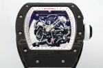 Richard Miller RM 055 RMUL2 NTPT Carbon Fiber White Rubber Strap - Image 4