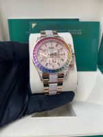 Rolex Cosmograph Everose Daytona Factory Diamond Rainbow Edition Ref# 116595RBOW) - Image 7