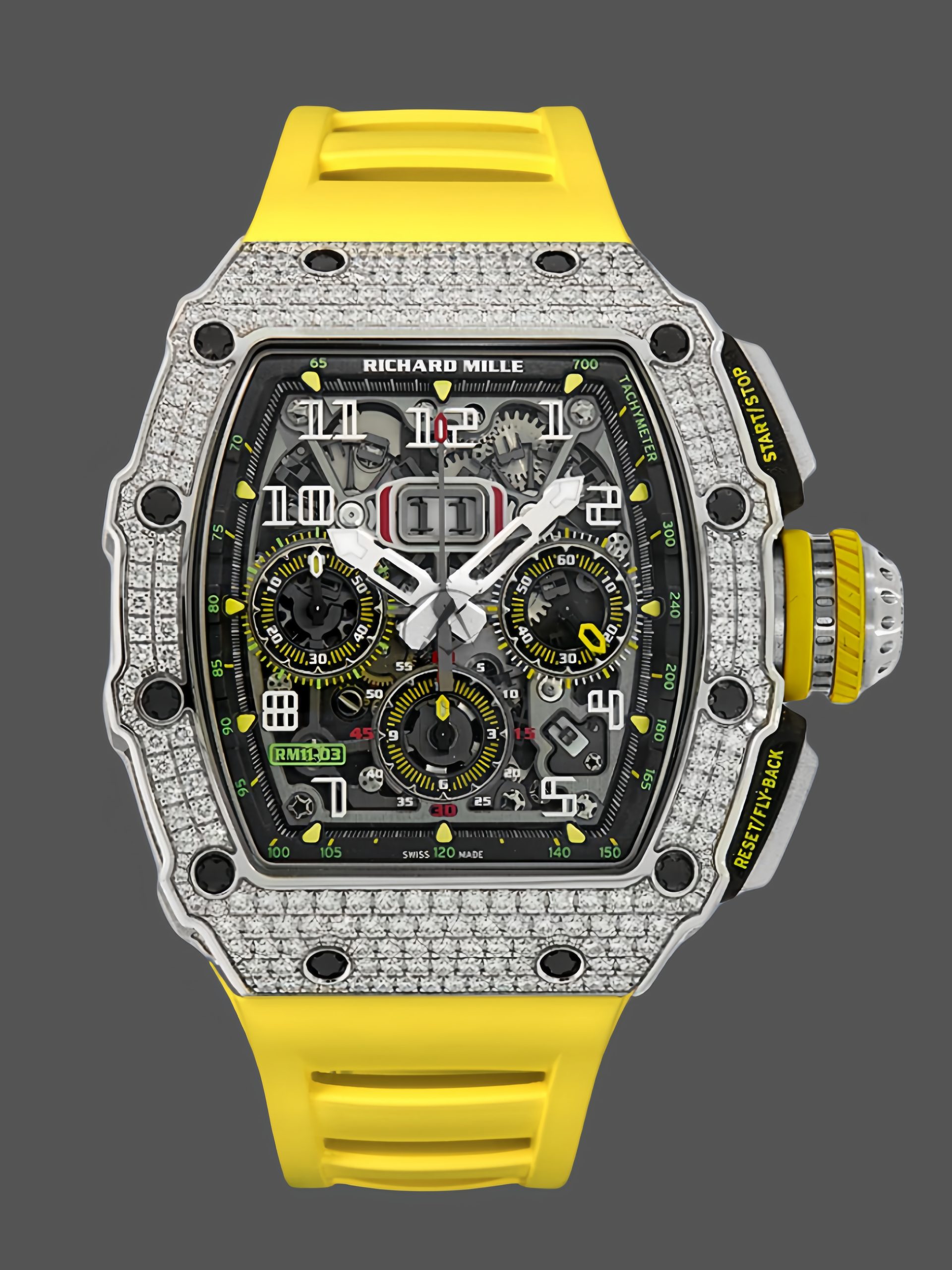 1527BA01-5FA6-09AD-28CD-0BB678784775 Richard Mille RM 011 03 Stainless Steel & 18K Gold Diamond Bezel - Image 1