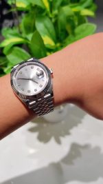 Rolex DateJust 41 Rhodium Diamond Dial 126334 Steel & 18k White Gold - Image 3
