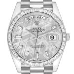 Rolex Day-Date 40 Platinum Meteorite Diamond Dial Diamond Bezel Men's Watch M228396TBR-0027 - Image 11