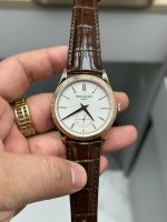 Patek Philippe Calatrava Small Seconds White Dial Leather Strap 6119R 001 Watch - Image 2