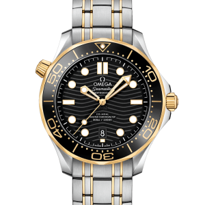 Seamaster Diver 300m Black yellow gold 42mm