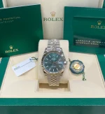 Rolex Datejust 41 Green Dial Oystersteel and White Gold Men's Watch 126334 - Image 2
