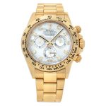 Rolex Cosmograph Daytona White Mother of Pearl Diamond Dial, Yellow Gold, 116508 - Image 9