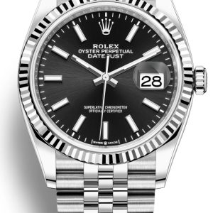 Rolex Datejust 36 Steel & White Gold Black Dial Women's Watch M126234-0015