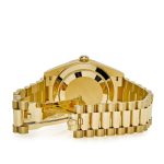 Rolex Day-Date 128348RBR Yellow Gold Diamond Bezel Turquoise Diamond Dial - Image 5