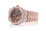 MOISSANITE AUDEMARS PIGUET SKELETON 41MM WATCH ROSE GOLD FULL ICED 24.00CT - Image 2