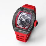 Richard Miller RM 055 NTPT Carbon Fiber Red Rubber Strap - Image 5