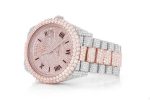 ICED OUT ROLEX FOR SALE DAY-DATE 40MM AUTOMATIC WATCH TWO TONE MOISSANITE 23.43ctw - Image 2