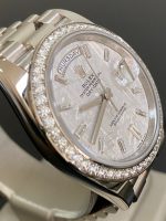 Rolex Day-Date 40 Platinum Meteorite Diamond Dial Diamond Bezel Men's Watch M228396TBR-0027 - Image 7