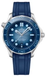 Omega Seamaster Series 300m diving watch 42mm, stainless steel case with rubber strap