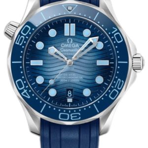 Omega Seamaster Series 300m diving watch 42mm, stainless steel case with rubber strap