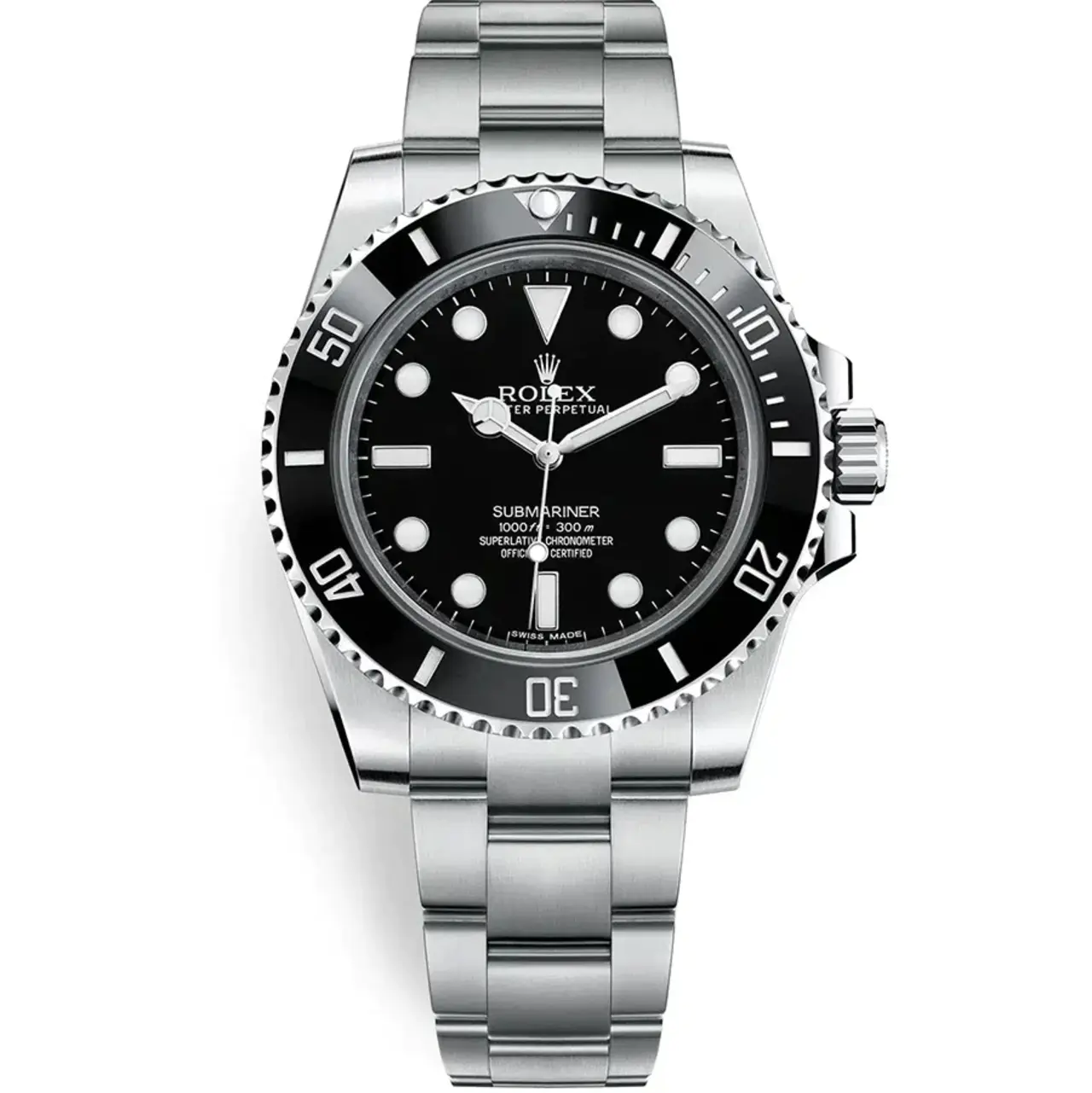 39C4F4DF-B6AD-D555-F36B-C79FDBE0C6F1 Rolex Submariner No Date Diver Watch Black Dial 40mm 114060-0002 - Image 1