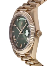 Rolex Day-Date 40 18k Everose Gold Olive Green Dial 60th Anniversary Men's Watch M228235-0025 - Image 3