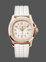 Replica Patek Philippe Aquanaut Rose Gold White Dial 5068R 010 36mm Lady Watch