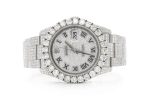 CHEAP ICED OUT WATCHES ROLEX DATEJUST 36MM AUTOMATIC STAINLESS STEEL WATCH FULL MOISSANITE WATCH 20.50CT