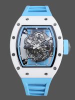 Richard Miller RM 055 RMUL2 NTPT Carbon Fiber Blue Rubber Strap