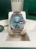 Rolex Datejust 41'Mint Green' 126334 Steel & White Gold - Image 4
