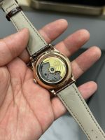 Patek Philippe Calatrava Small Seconds White Dial Leather Strap 6119R 001 Watch - Image 6