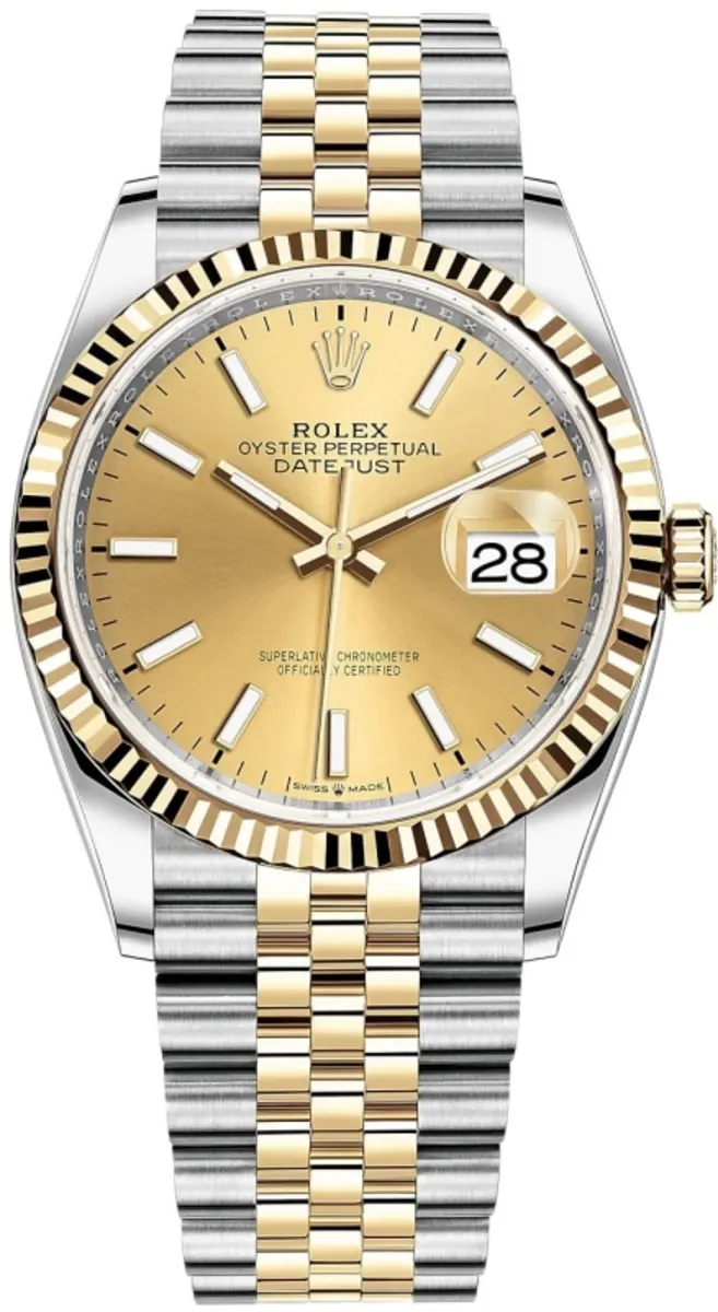 4269078F-BC3D-A28C-E102-F72D8D15F072 Rolex Datejust 36 Steel & Yellow Gold Champagne Dial Women's Watch M126233-0015 - Image 1