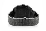CARTIER SANTOS 100XL FULL ICED BLACK MOISSANITE DIAMONDS ROMAN DIAL 40MM WATCH - Image 3