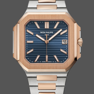 Patek Philippe Cubitus 5821/1AR-001 Stainless Steel Rose Gold Blue Dial Men's Watch