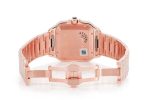 CARTIER SANTOS DE 40MM STEEL ROSE GOLD FULL ICED MOISSANITE ROMAN DIAL WATCH - Image 3