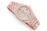 AP ICED OUT ROYAL OAK 41MM ROSE GOLD FULL MOISSANITE WATCH - Image 3