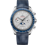 Speedmaster MoonPhase 44.25 mm Platinum leather strap