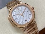 Patek Philippe Nautilus Ladies Rose Gold & Yellow Gold Silver Dial 7118 1R 001 35.2mm - Image 4