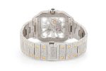 CARTIER SKELETON WATCH ICED OUT 40MM TWO TONE STEEL VVS MOISSANITE - Image 3