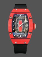Richard Mille RM07-01 Racing Red Carbon Black Rubber Strap 46mm Ladies Watch