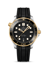 Seamaster Diver 300m Black yellow gold 42mm