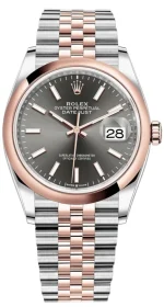 Rolex Datejust 36 Steel & Everose Gold Slate Dial Women's Watch M126201-0013