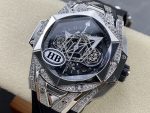 418.NX.1107.RX.1604.MXM20 Hublot Big Bang Sang Bleu II Titanium Pave - Image 5