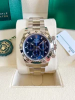 Rolex Cosmograph Daytona 116509 Blue Index Oyster White Gold Mens Watch - Image 3
