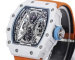 Richard Mille RM053-01 Pablo MacDonough Skeleton Dial Orange Fabric Strap - Image 5
