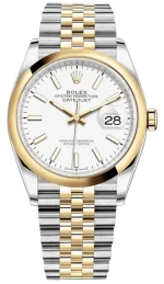 Rolex Datejust 36 Steel & Yellow Gold White Dial Women's Watch M126203-0019