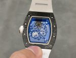 Richard Miller RM055 NTPT Carbon Fiber White Rubber Strap - Image 8
