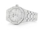 MOISSANITE AP WATCH | ROYAL OAK 41MM STAINLESS STEEL | FULL ICED OUT SILVER - Image 2
