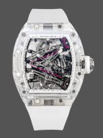 RM38-02 Richard Mille Tourbillon Movement Edition Crystal White Rubber Strap